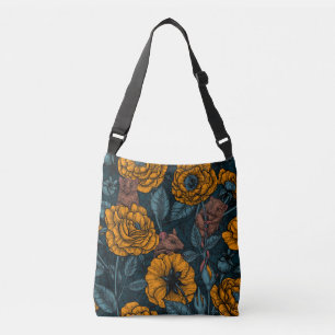 The mice party in orange and blue crossbody bag