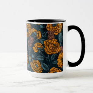 The mice party in orange and blue mug