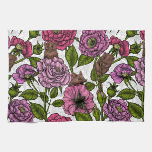The mice party tea towel