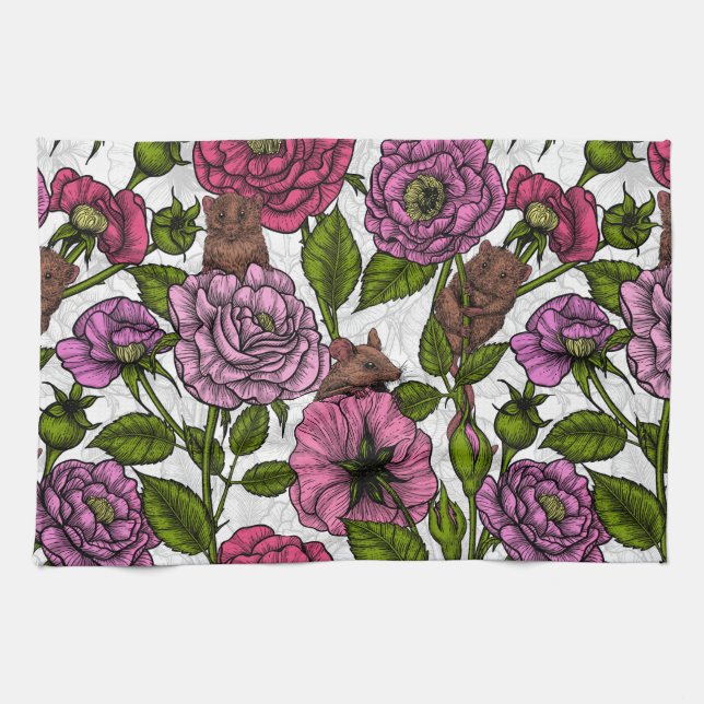 The mice party tea towel (Horizontal)