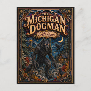 The Michigan Dogman Michigan Popcut Legends Postcard