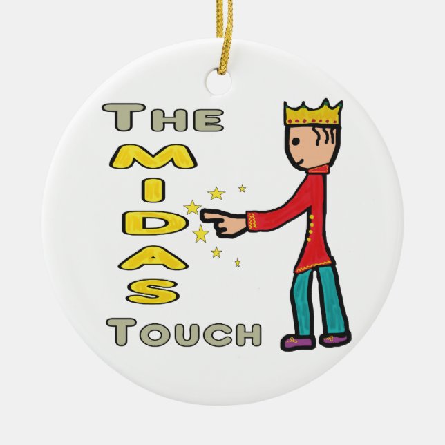 The Midas Touch Ceramic Tree Decoration (Front)