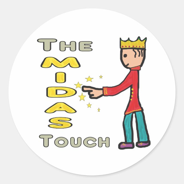 The Midas Touch Classic Round Sticker (Front)