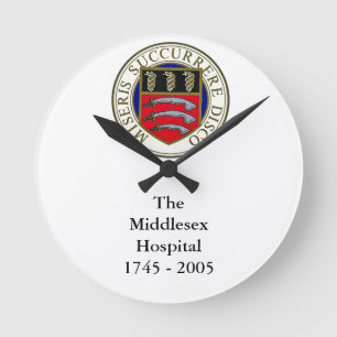 The Middlesex Hospital Clock with wording