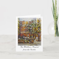 The Middlesex Hospital from the Garden Notelet