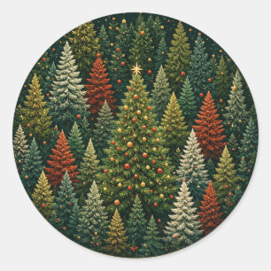 The Midnight Forest Star Classic Round Sticker