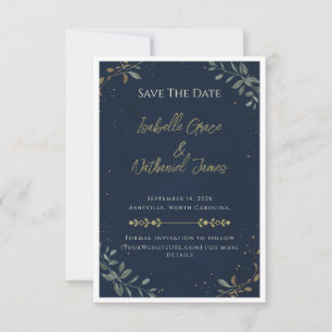 The Midnight Gala Luxury Navy Save The Date