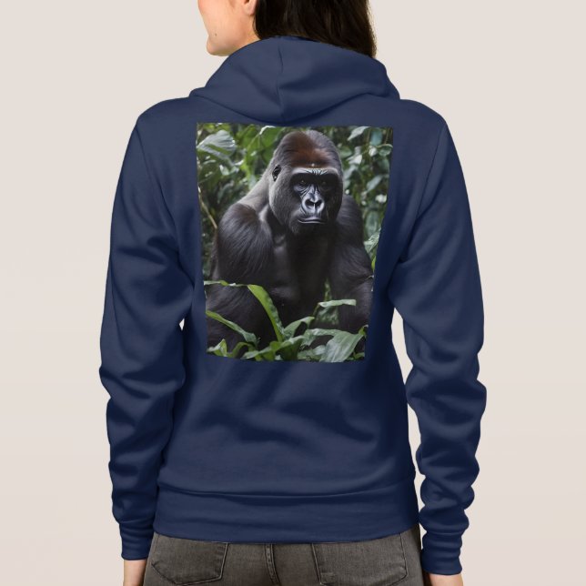 The Midnight Gorilla King: Monarch of the Forest Hoodie (Back)