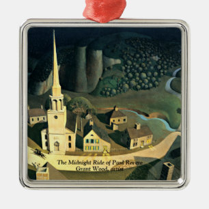 The Midnight Ride of Paul Revere Metal Tree Decoration
