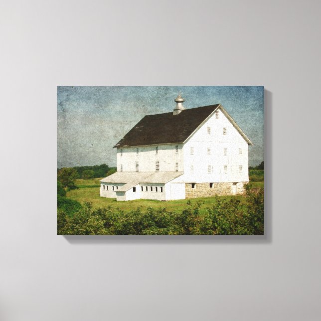 The Midway Stock Farm Barn That No Longer Exists Canvas Print (Front)