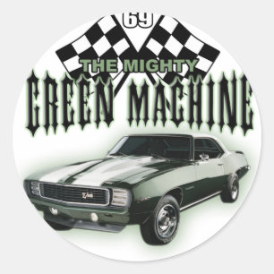The Mighty Green Machine Classic Round Sticker