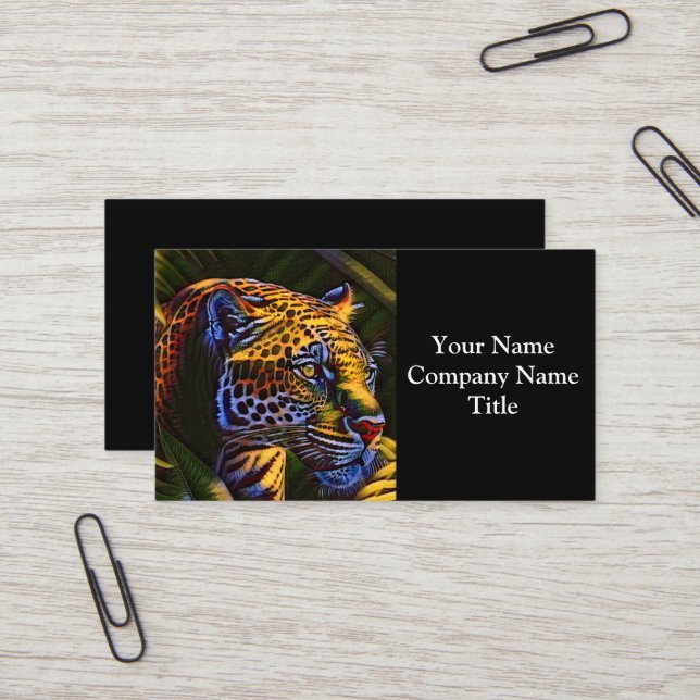 The Mighty Jaguar A Jungle Predator Business Card (Front/Back In Situ)