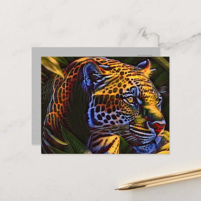 The Mighty Jaguar A Jungle Predator Postcard (Front/Back In Situ)