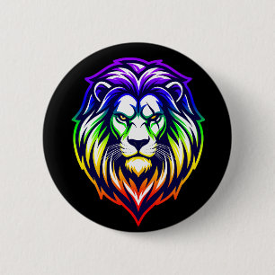 The Mighty Lion - Sovereign 'Pride-Support' 6 Cm Round Badge
