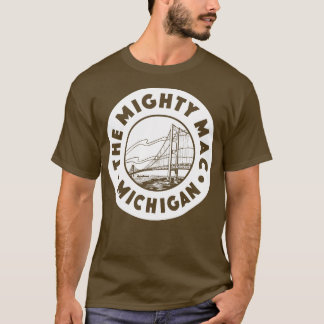 The Mighty Mac Michigan Circle White T-Shirt