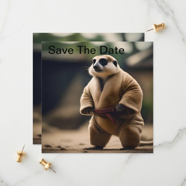 The Mighty Meerkat: Sumo Showdown, Save The Date (Front/Back In Situ)