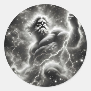  the mighty zeus classic round sticker