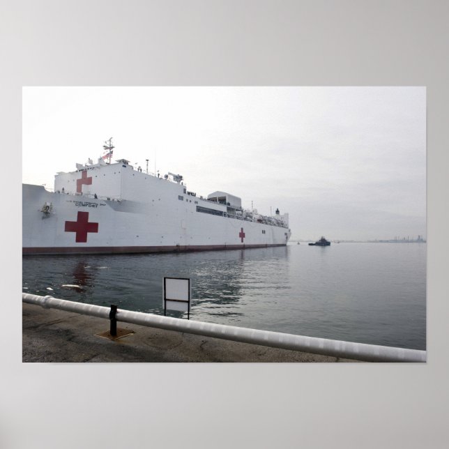 The Military Sealift Command hospital ship Poster (Front)
