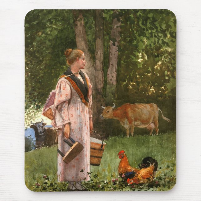 The Milk Maid (American Farm Animals) Mouse Pad (Front)