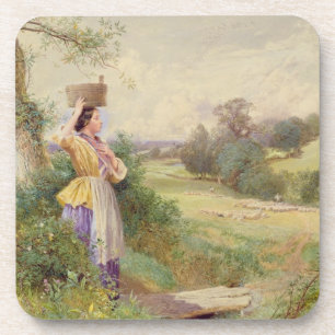 The Milkmaid, 1860 Coaster