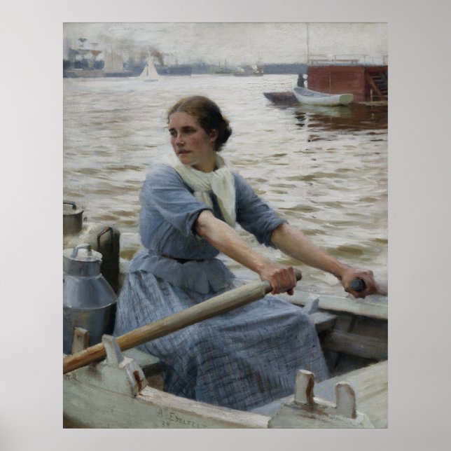 The Milkmaid, 1889 by Albert Edelfelt Poster (Front)