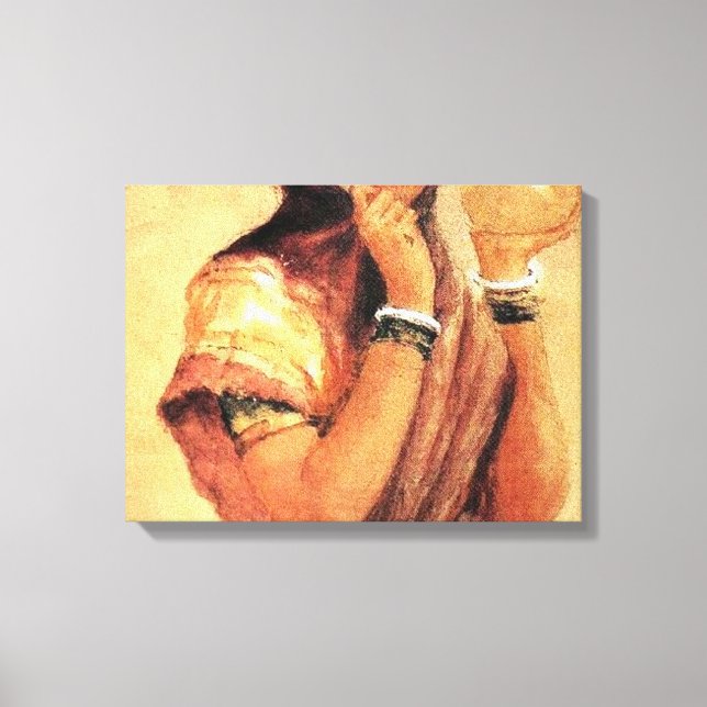 The Milkmaid 1904 By Raja Ravi Varma Canvas Print (Front)