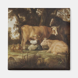 The Milkmaid Aelbert Cuyp Magnet