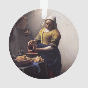 The Milkmaid by Johannes Vermeer Ornament