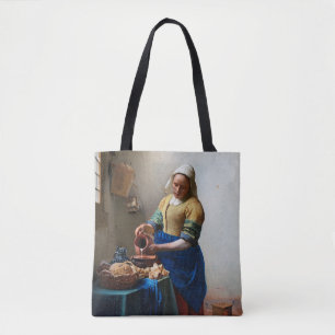 The Milkmaid, Johannes Vermeer, 1657-1658 Tote Bag