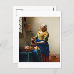 The Milkmaid Johannes Vermeer Postcard