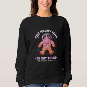 The Milky Way Cat Astronaut Sweatshirt