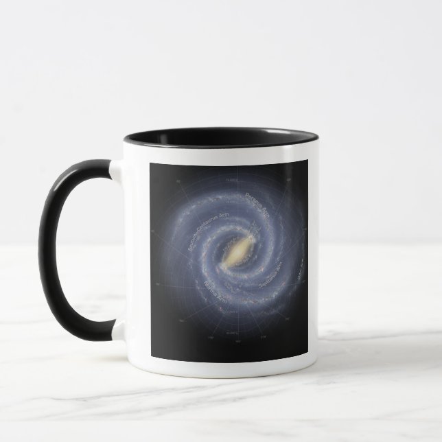 The Milky Way Galaxy (annotated) Mug (Left)