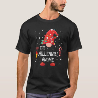 The Millennial Gnome Matching Family Christmas Gno T-Shirt