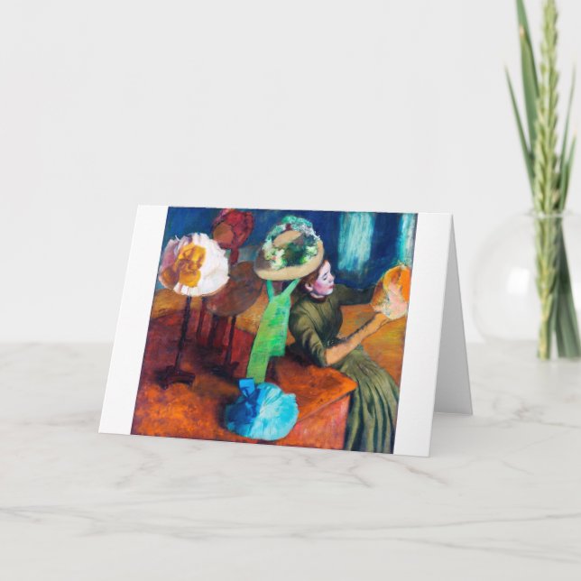 The Millinery Shop, Edgar Degas Card (Front)