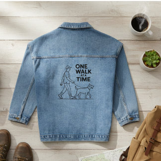 The Mindful Walk - Dog Lover Aesthetic Shirt Denim Jacket