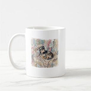 The Miniaturised Assassin: Watercolor Toy Terrier Coffee Mug