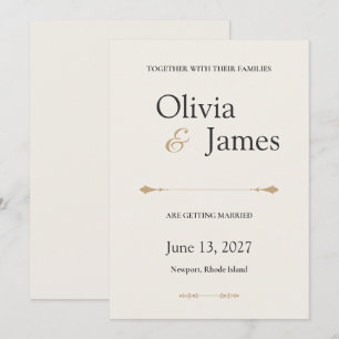 The Minimal Luxury Wedding Suite Invitation