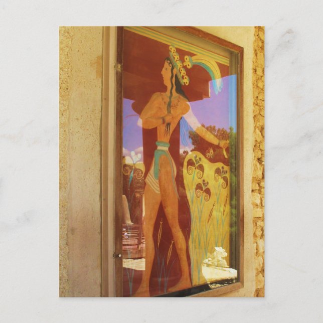 The Minoan Palace of Knossos FRESCO PAINTING Postcard (Front)