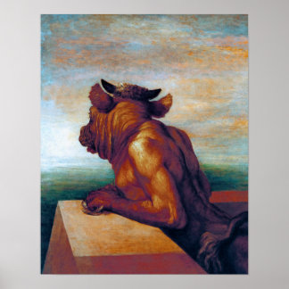 The Minotaur by Watts - Version 2 Poster