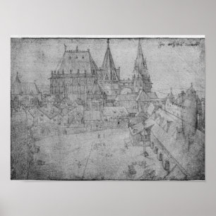 The Minster at Aachen, 1520 Poster