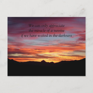 The miracle of a sunrise postcard