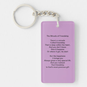 The Miracle of Friendship Poem Keychain