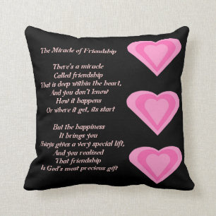The Miracle of Friendship Poem pillow