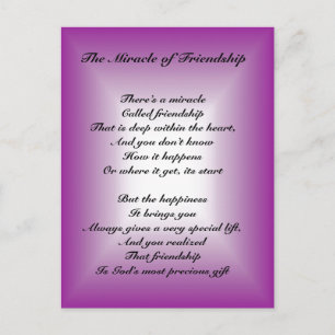 The Miracle of Friendship Postcard