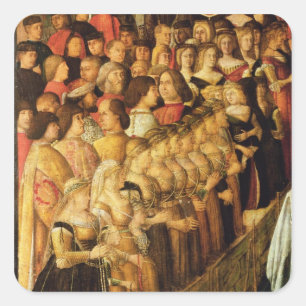 The Miracle of the Cross on San Lorenzo Bridge, de Square Sticker