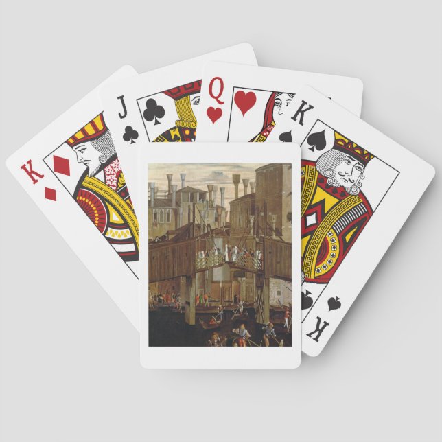 The Miracle of the Relic of the Holy Cross, detail Playing Cards (Back)