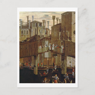 The Miracle of the Relic of the Holy Cross, detail Postcard