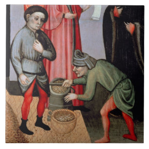 The Miraculous Multiplication of the Grain, detail Tile