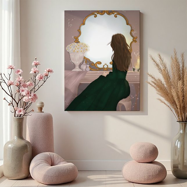 The Mirror II - Sitting in Piece Canvas Print (Creator Uploaded)