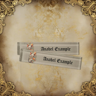 The mischievous cat nameplate